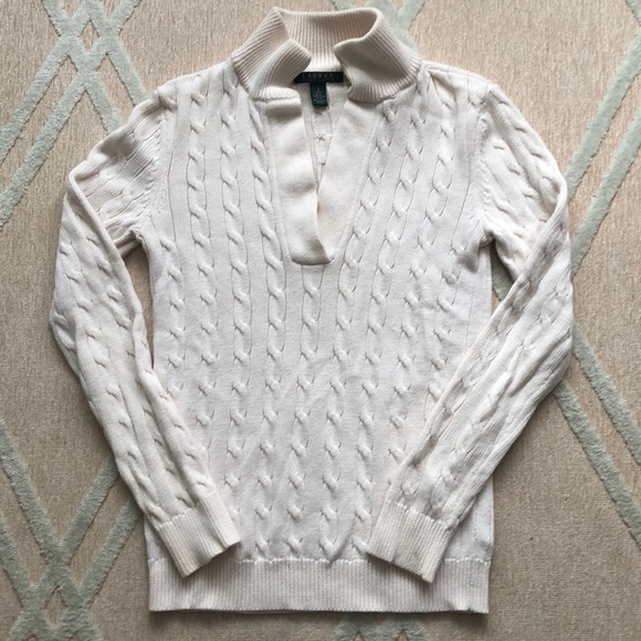 Lauren Ralph Lauren Sweaters - Lauren Ralph Lauren Cream Cable Pullover Sweater